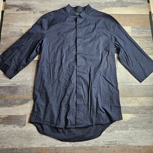 COS Navy Blue Women's Small Blouse 3/4 Sleeves